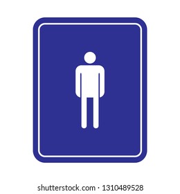 Man Icon. Gents Flat & Trendy Logo Template. Toilet or Lavatory for Men As A Simple Illustration  Vector Sign & Trendy Symbol for Design and Public Service Website, Presentation or Mobile Application.