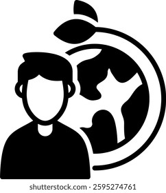 Man Icon Glyph Vector Illustration