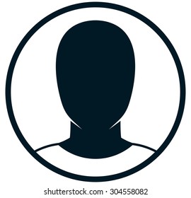 Man icon head vector isolated