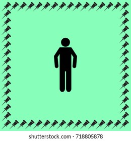 Man icon, human silhouette vector illustration 