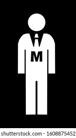 Man icon illustration isolated vector sign symbol