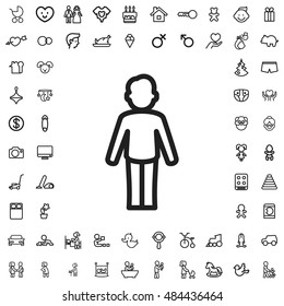 Man icon illustration isolated vector sign symbol