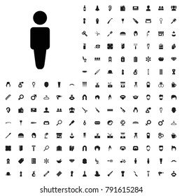Man icon illustration isolated vector sign symbol. editable barber icons vector set.