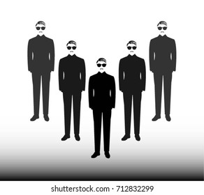 Man icon.  - Illustration,Team,Handsome and smart guy,Men in stylish clothes, Set of businessmen,male characters. ,team,wearing glasses, Professional Occupation, Corporate Business