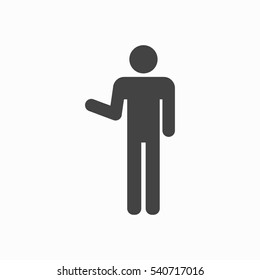 Man icon, isloated. Flat design.