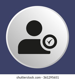 Man    icon,  isolated. Flat  design.