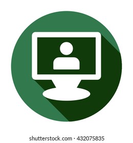 man  icon,  isolated. Flat  design.