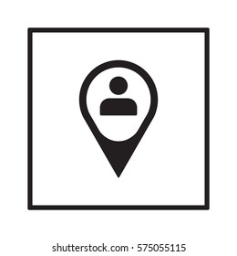 Man   icon, isolated. Flat  design. 