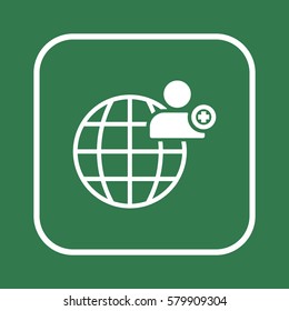 Man  icon, isolated. Flat design. 