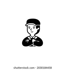 Man Icon Isolated On White Background