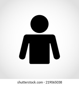 Man Icon Isolated on White Background