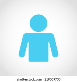 Man Icon Isolated on White Background