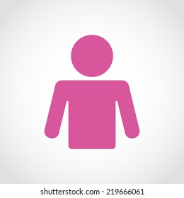 Man Icon Isolated on White Background
