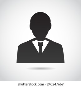 Man icon isolated on white background. VECTOR illustration.