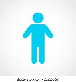 Man Icon Isolated on White Background