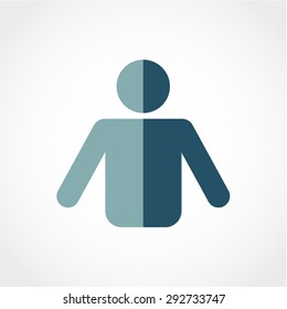 Man Icon Isolated on White Background