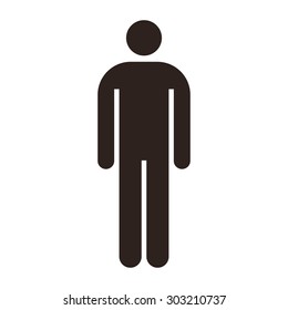 Man icon isolated on white background
