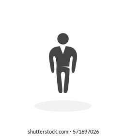 Man icon isolated on white background. Man vector logo. Flat design style. Modern vector pictogram for web graphics - stock vector