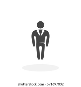 Man icon isolated on white background. Man vector logo. Flat design style. Modern vector pictogram for web graphics - stock vector