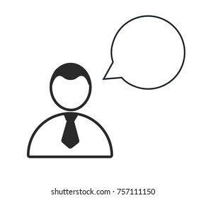 Man icon isolated vector illustration