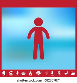 man icon isolated vector silhouette