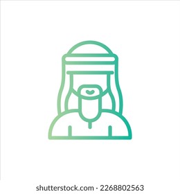 man icon with isolated vektor and transparent background.