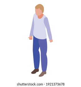 Man icon. Isometric of man vector icon for web design isolated on white background