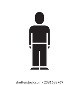 man icon, linear, vector illustration