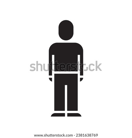 man icon, linear, vector illustration