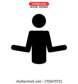 man icon or logo isolated sign symbol vector illustration - high quality black style vector icons
