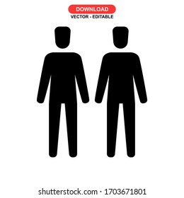 man icon or logo isolated sign symbol vector illustration - high quality black style vector icons
