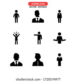 man  icon or logo isolated sign symbol vector illustration - Collection of high quality black style vector icons
