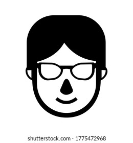 icono man o logotipo símbolo de signo aislado ilustración vectorial - iconos vectoriales de estilo negro de alta calidad
