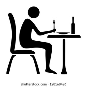 man icon lunch time