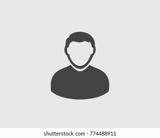 Man Icon on gray Background