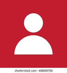 Man icon on red background