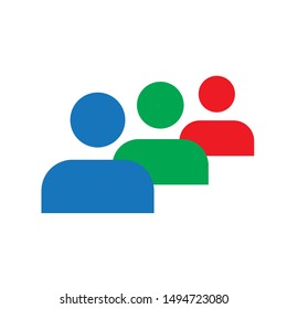  Man icon, on white background, vector illustration, flat design