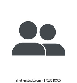Icono del hombre en fondo blanco , ilustración vectorial.