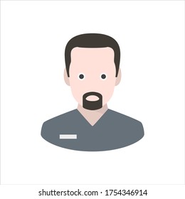 Icono del hombre sobre fondo blanco