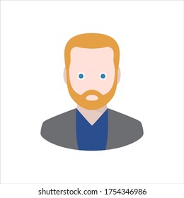 Icono del hombre sobre fondo blanco