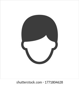 Man icon on white background