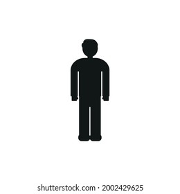 Man icon on white background