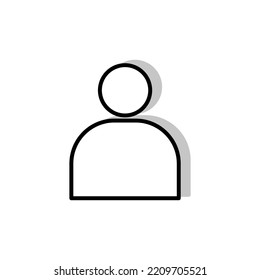 Mann Symbol auf weißem Hintergrund. Abstraktes Bild. Symbol für soziale Medien Vektorgrafik. Stockbild.
