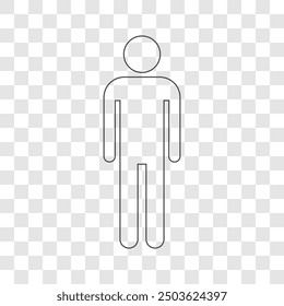 man icon on white background.
