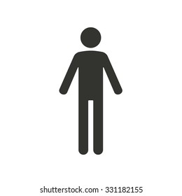 Man  icon  on white background. Vector illustration.