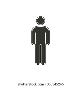 Man  icon  on white background. Vector illustration.