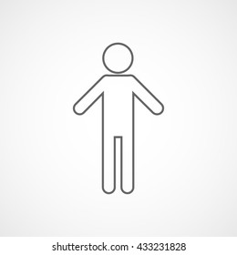 Man Icon On White Background