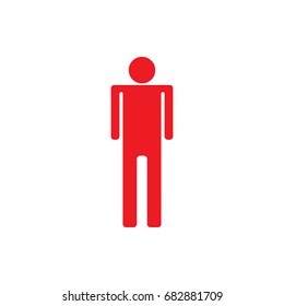Man icon on white background