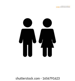 Man icon on white background.vector illustration.