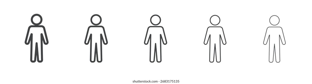 Man icon outline ilustration vector symbol